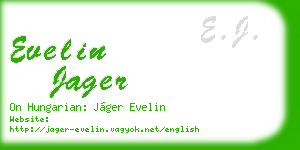 evelin jager business card